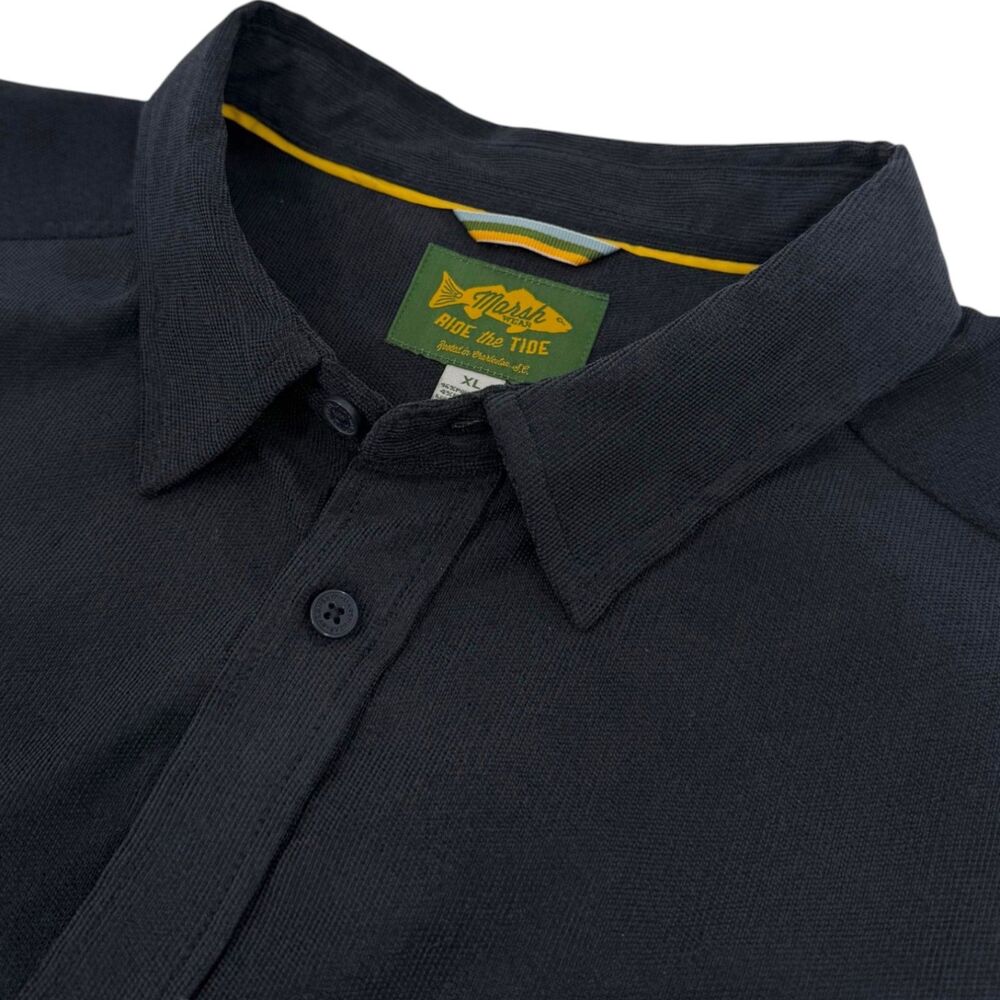 Marsh Wear Men's Cordy Button Up Long Sleeve Shirt Navy Blue XL